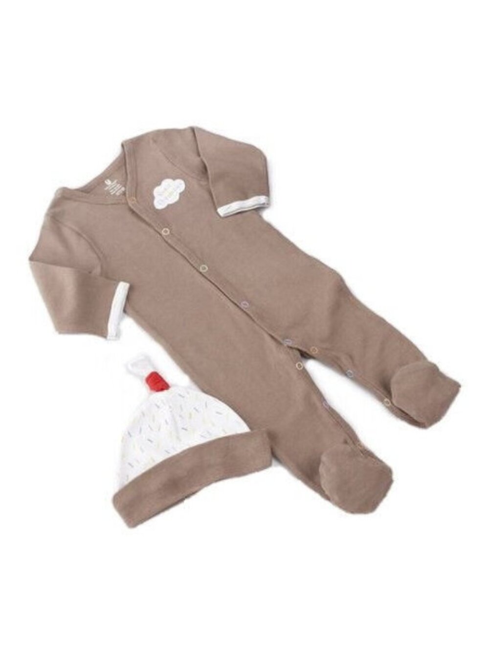 BABY ASPEN Baby Footed Sleeper Hat Set Designer One Piece Ice Cream Outfit 0-6m